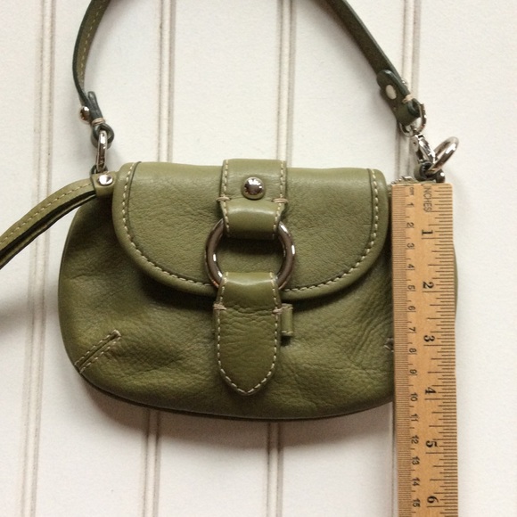 Banana Republic Green Leather Handbag /Wristlet - Picture 8 of 13